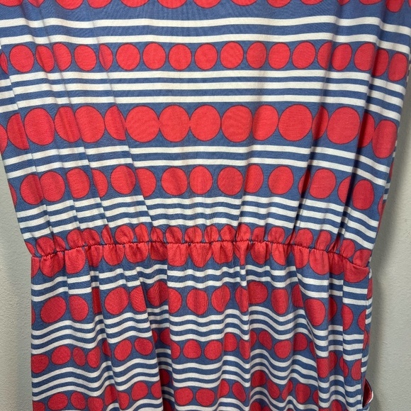 Boden Blackberry Day Striped Polkadot Dress Jersey Sleeveless Mini Women's Sz 8R - Picture 8 of 11